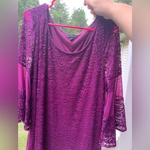 Purple plus size dress